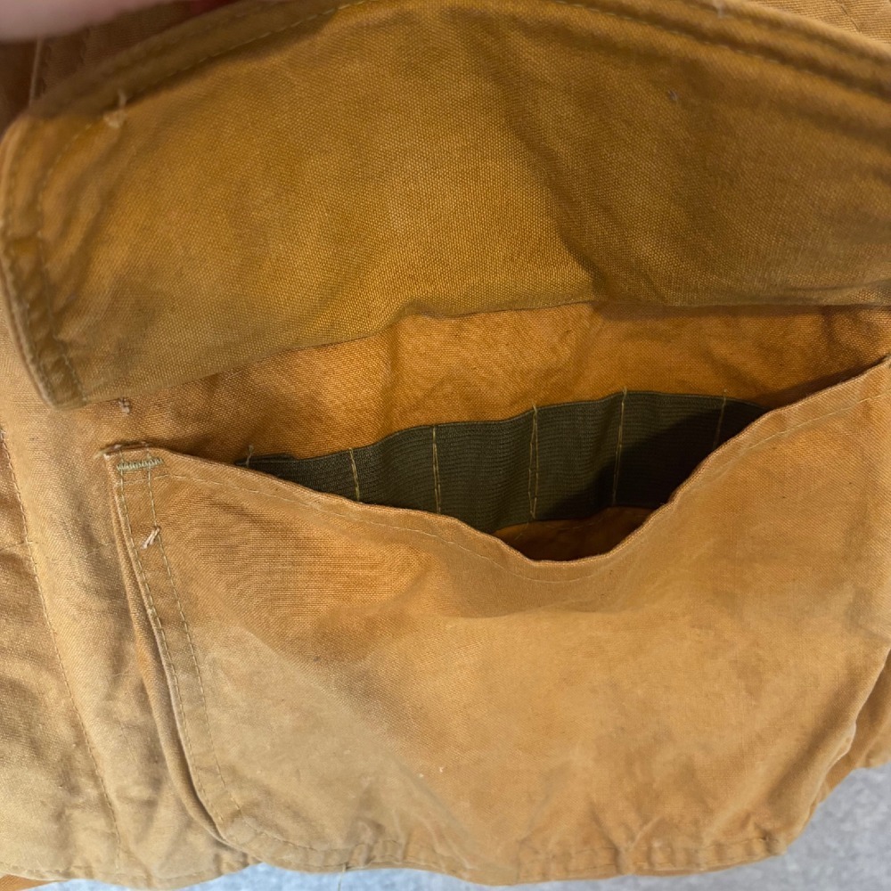 Vintage 70s Black Sheep Beige‎ Canvas Hunting Field Coat Large Distressed Jacket - Picture 3 of 16